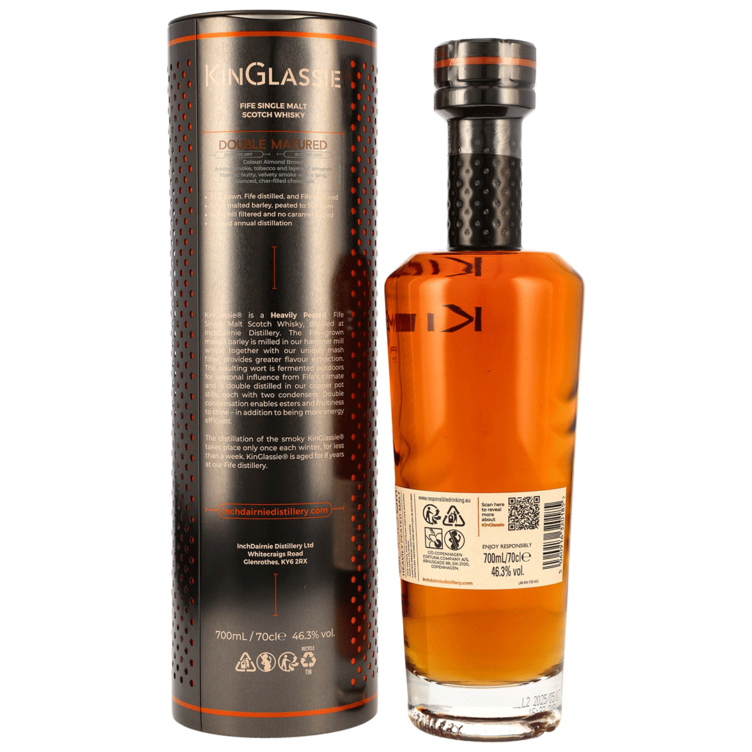 InchDairnie KinGlassie 2017/2025 - 8 Jahre - Double Matured Ex-Bourbon & Amontillado Sherry Casks