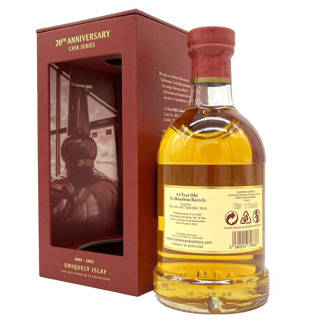 Kilchoman 14 Jahre - Ex-Bourbon - Fassnummer 403+422+498+750+800 - 20th Anniversary Cask Series
