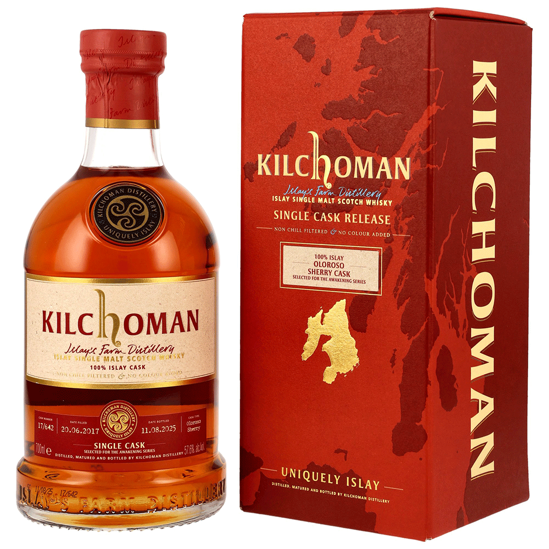 Kilchoman 2017/2025 - 8 Jahre - Oloroso Sherry Cask - Fassnummer 17/642 - The Awakening Series