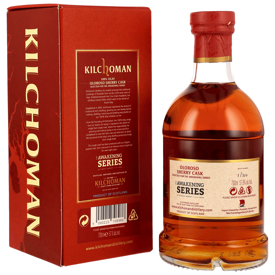 Kilchoman 2017/2025 - 8 Jahre - Oloroso Sherry Cask - Fassnummer 17/642 - The Awakening Series