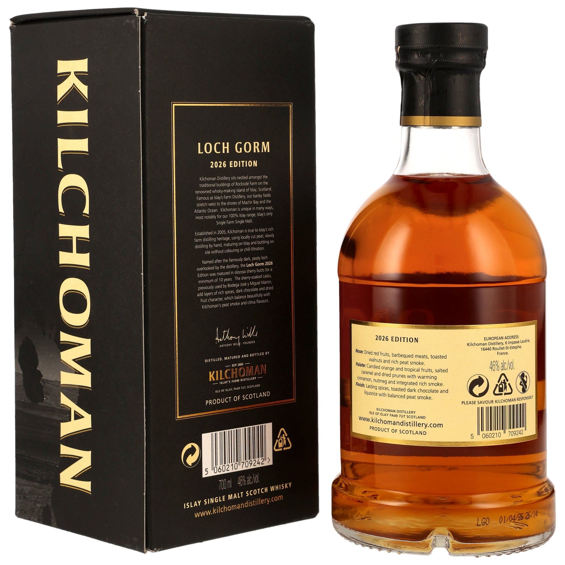 Kilchoman Loch Gorm 10 Jahre - Oloroso Sherry Butts - 2026 Limited Edition