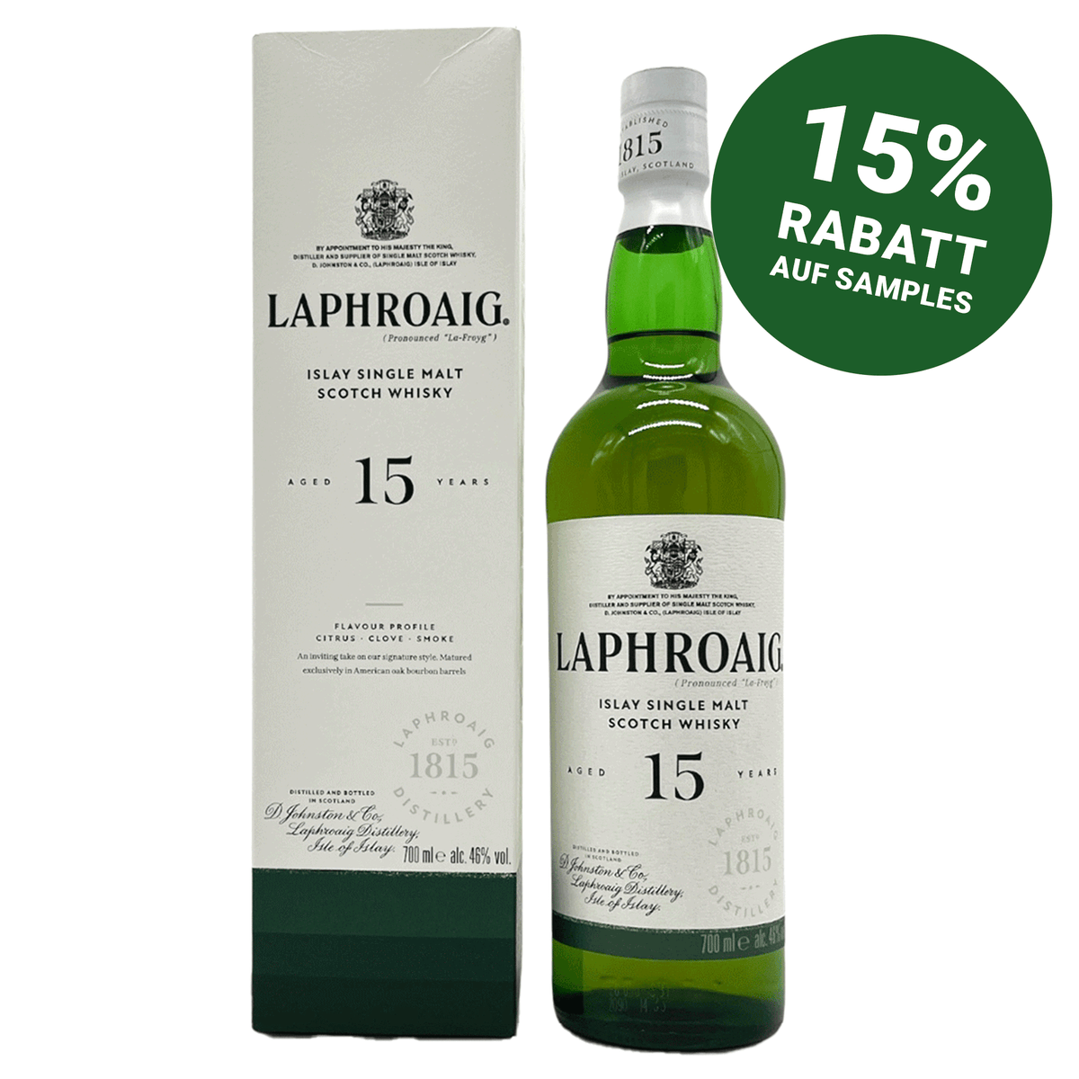 Laphroaig 15 Jahre - Islay Single Malt Scotch Whisky