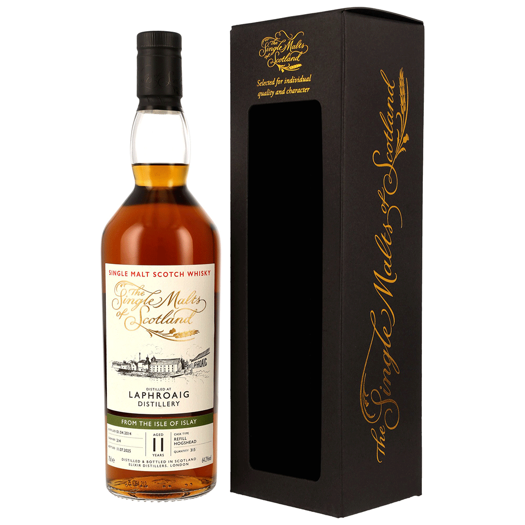 Laphroaig 2014/2025 - 11 Jahre - Refill Hogshead - Fassnummer 214 - The Single Malts of Scotland