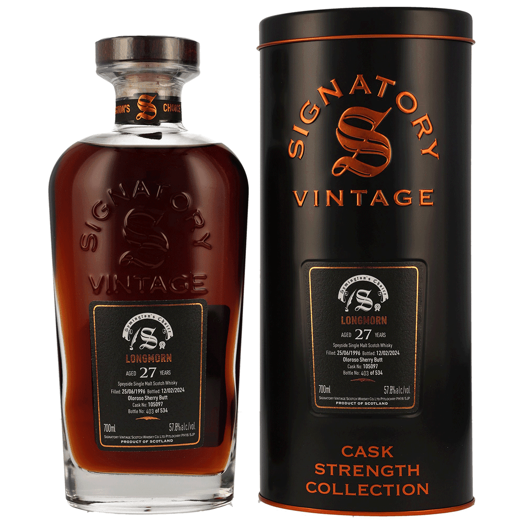 Longmorn 1996/2024 - 27 Jahre - Fassnummer 105097 - Symingtons Choice