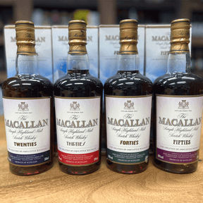 Macallan Travel Serie - Twenties, Thirties, Fourties und Fifties - 4 x 0,5l