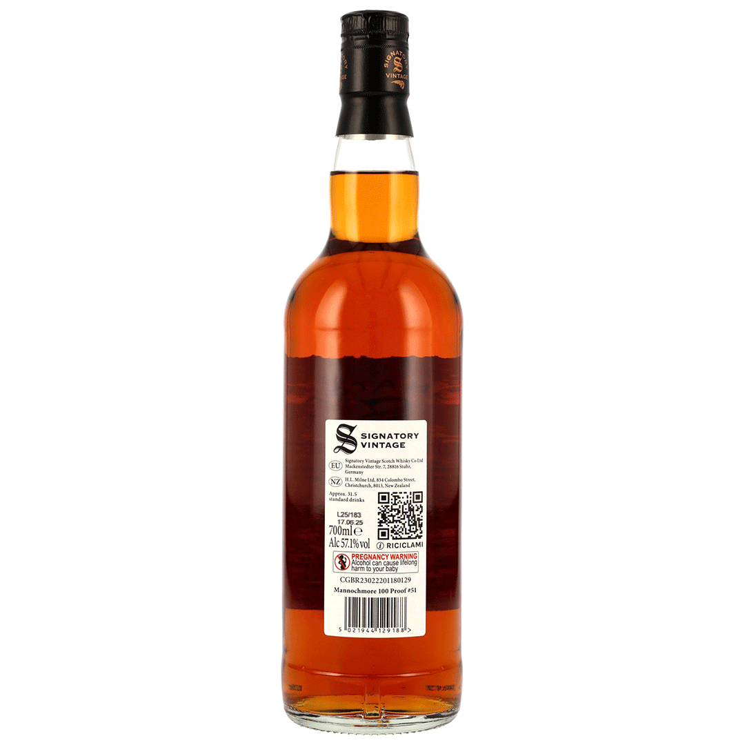 Mannochmore 2014/2025 - 11 Jahre - 1st Fill & Refill PX Sherry Casks - Signatory 100 PROOF Edition #51