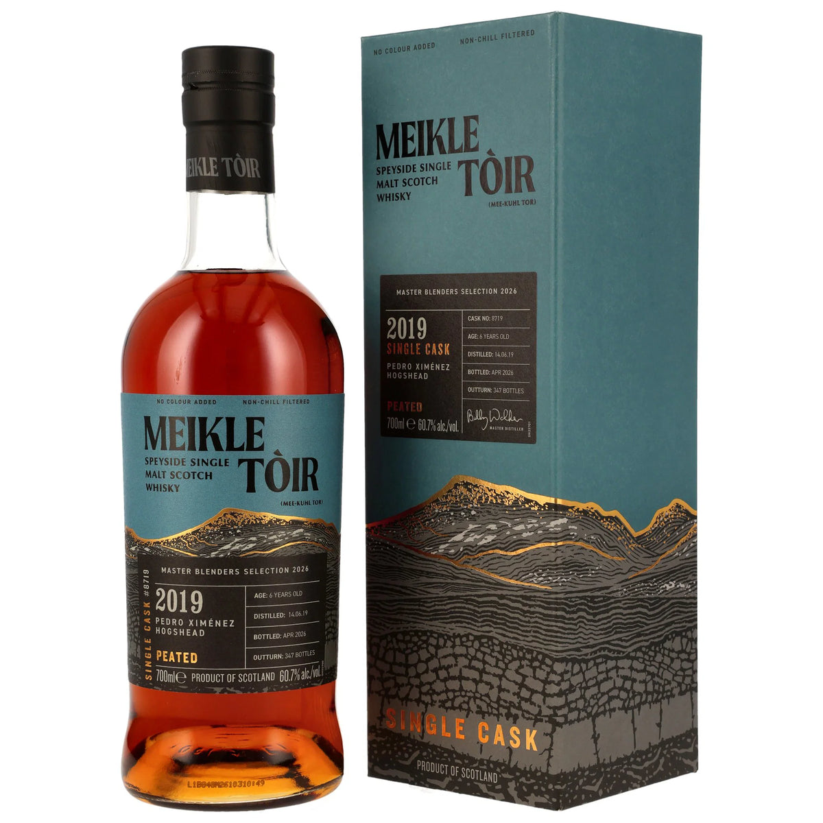 Meikle Toir 2019/2026 - 6 Jahre - Peated PX Sherry Cask - Fassnummer 8719