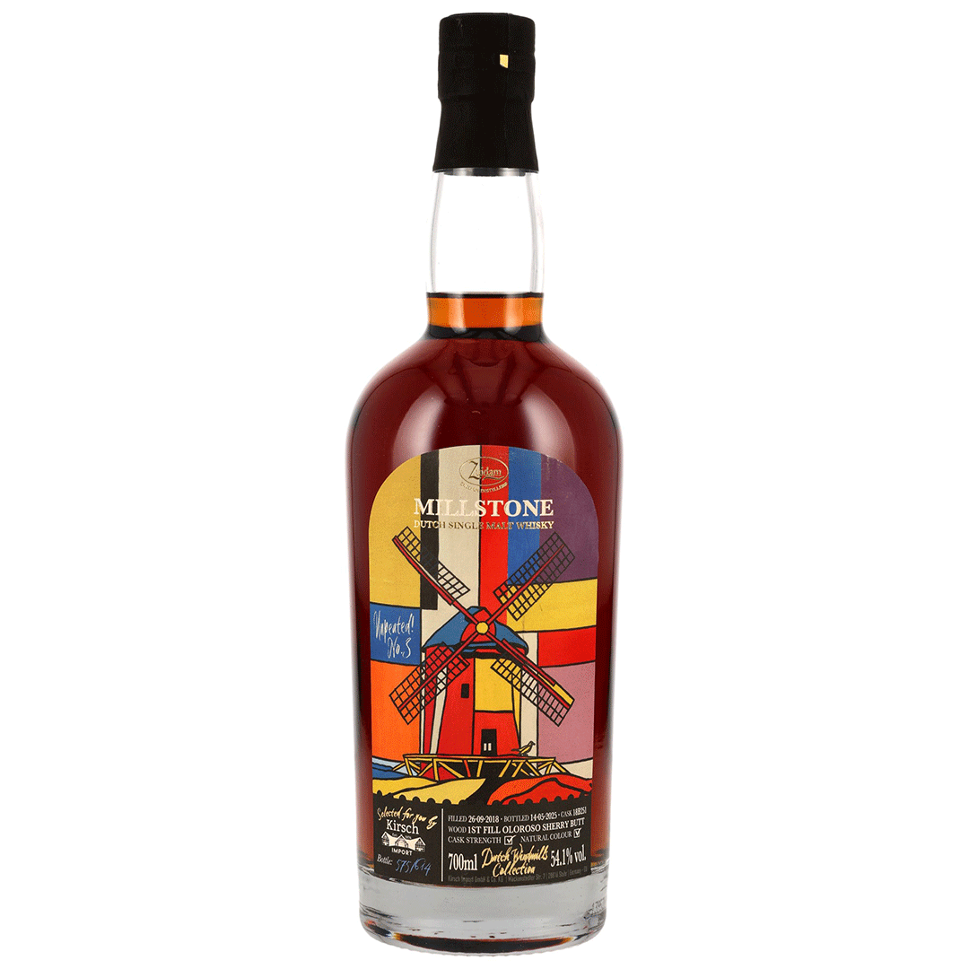 Millstone 2018/2025 Unpeated - 6 Jahre - 1st Fill Oloroso Sherry Butt - Fassnummer 18B251 - Windmill Collection No.3