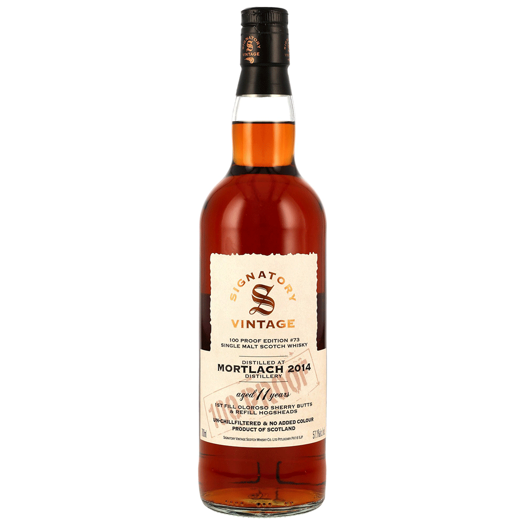 Mortlach 2014/2026 - 12 Jahre - 1st Fill & Refill Sherry Butts - Signatory 100 PROOF Edition #73