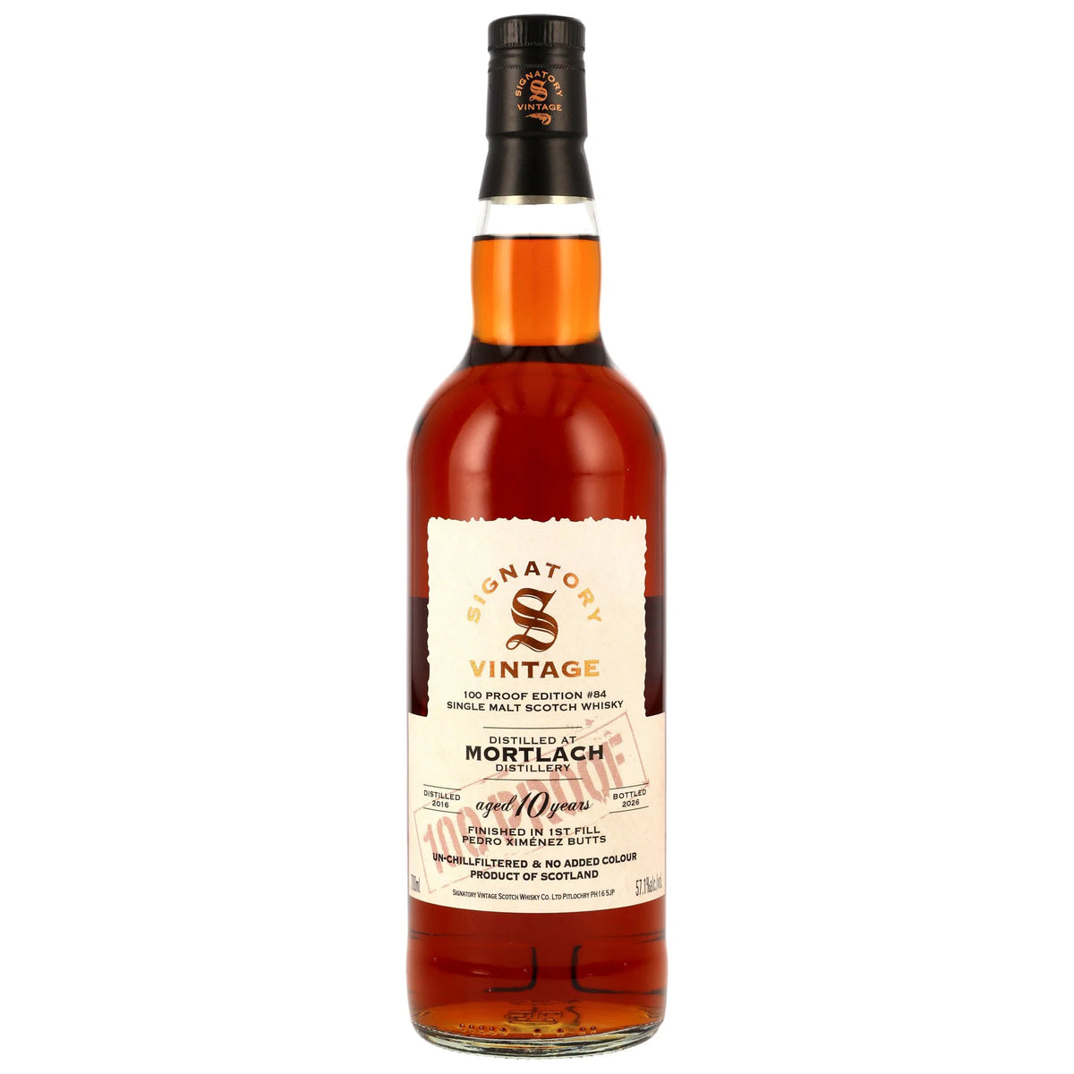 Mortlach 2016/2026 - 10 Jahre - Signatory 100 PROOF Edition #84