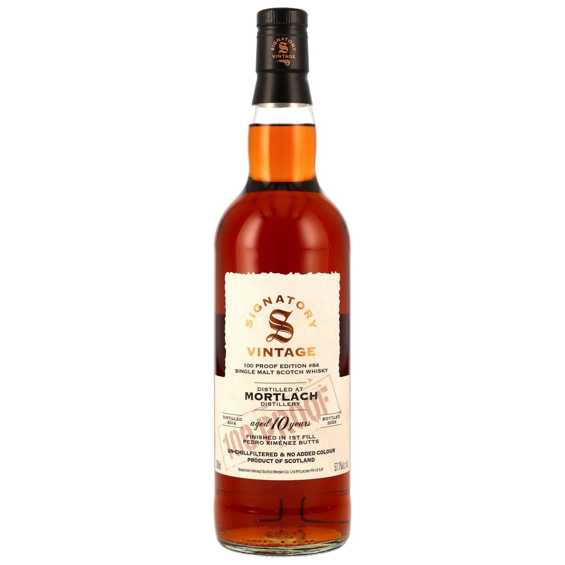 Mortlach 2016/2026 - 10 Jahre - Signatory 100 PROOF Edition #84