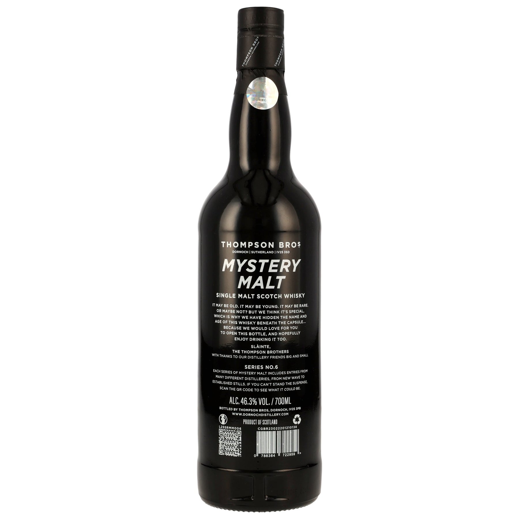 Mystery Malt Series #6 - Single Malt Scotch Whisky - Thompson Bros.