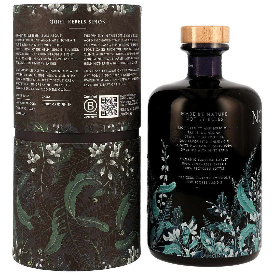 Nc'nean Organic Single Malt Whisky Stout Cask Finish - Quiet Rebels: Simon