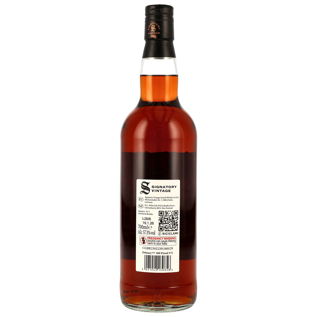 Orkney 2011/2026 - 14 Jahre - 1st Fill Oloroso Sherry Butts Finish - Signatory 100 PROOF Edition #71