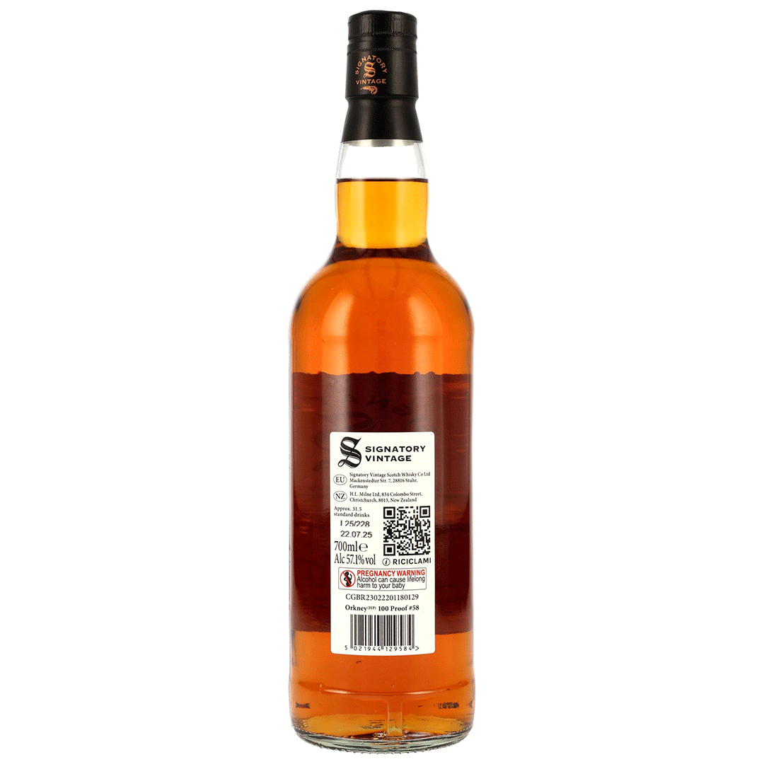 Orkney (HP) 2011/2025 - 14 Jahre - 1st Fill Amontillado Hogsheads - Signatory 100 PROOF Edition #58