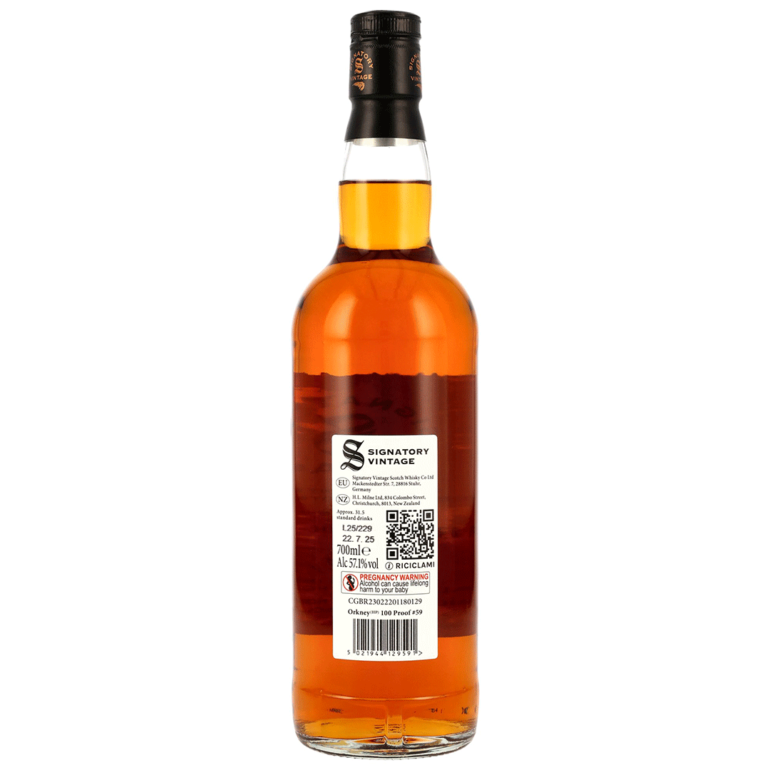 Orkney (HP) 2011/2025 - 14 Jahre - 1st Fill Palo Cortado Hogsheads - Signatory 100 PROOF Edition #59