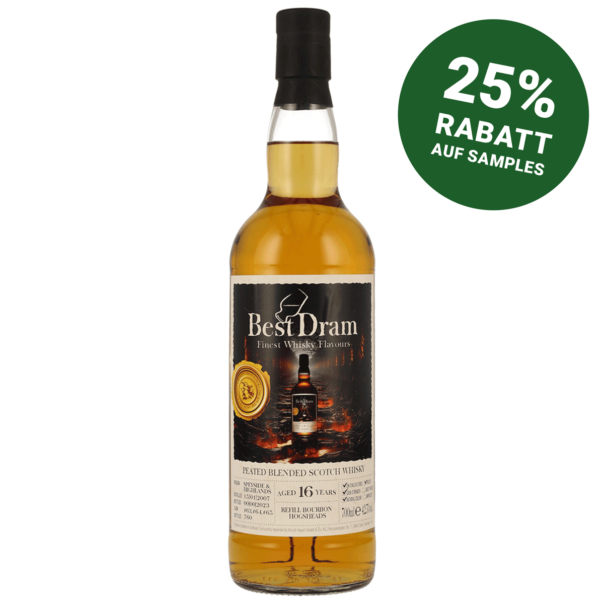 Peated Blended Scotch Whisky 2007/2023 - 16 Jahre - Best Dram