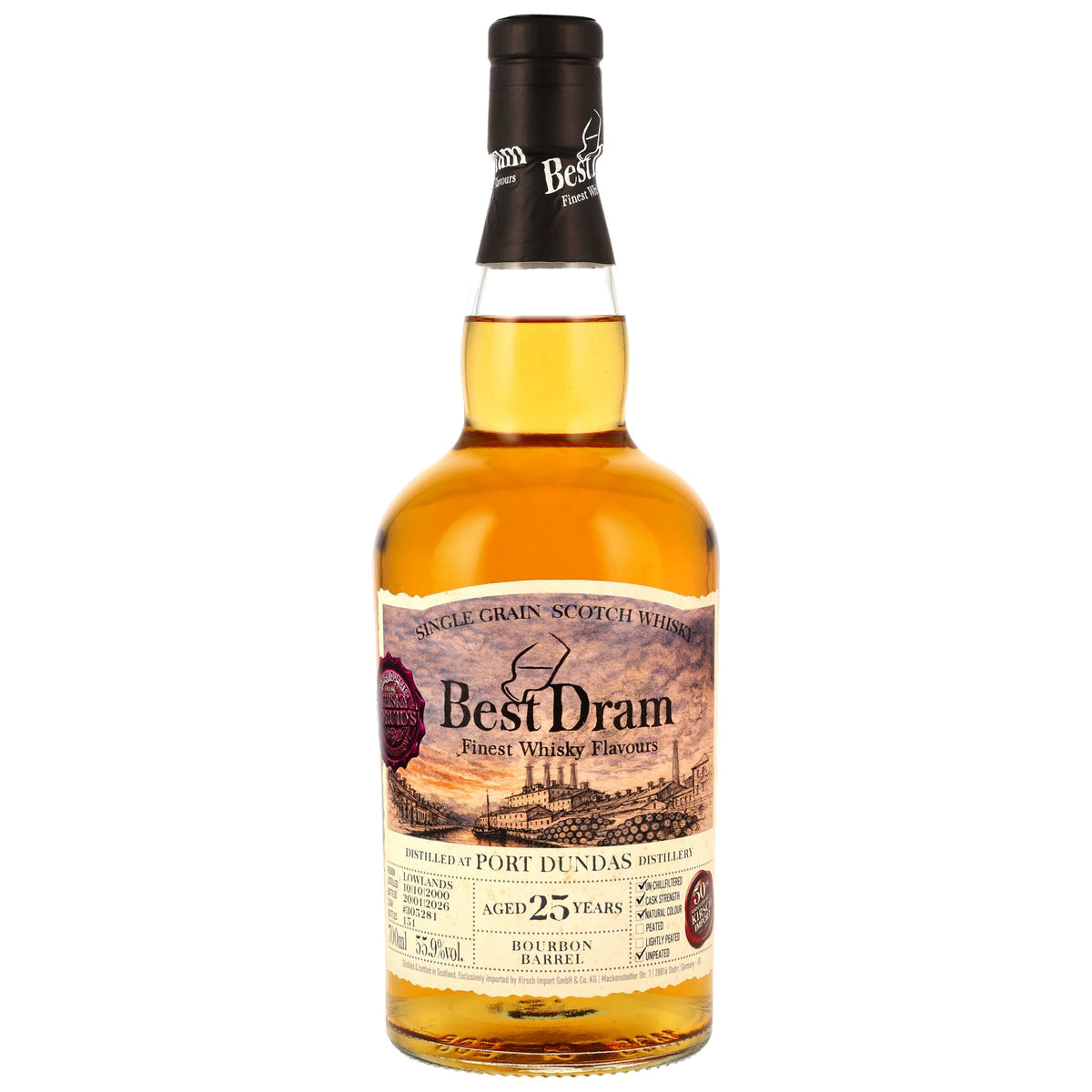 Port Dundas 2000/2026 - 25 Jahre - Bourbon Barrel - Fassnummer 305281 - Best Dram