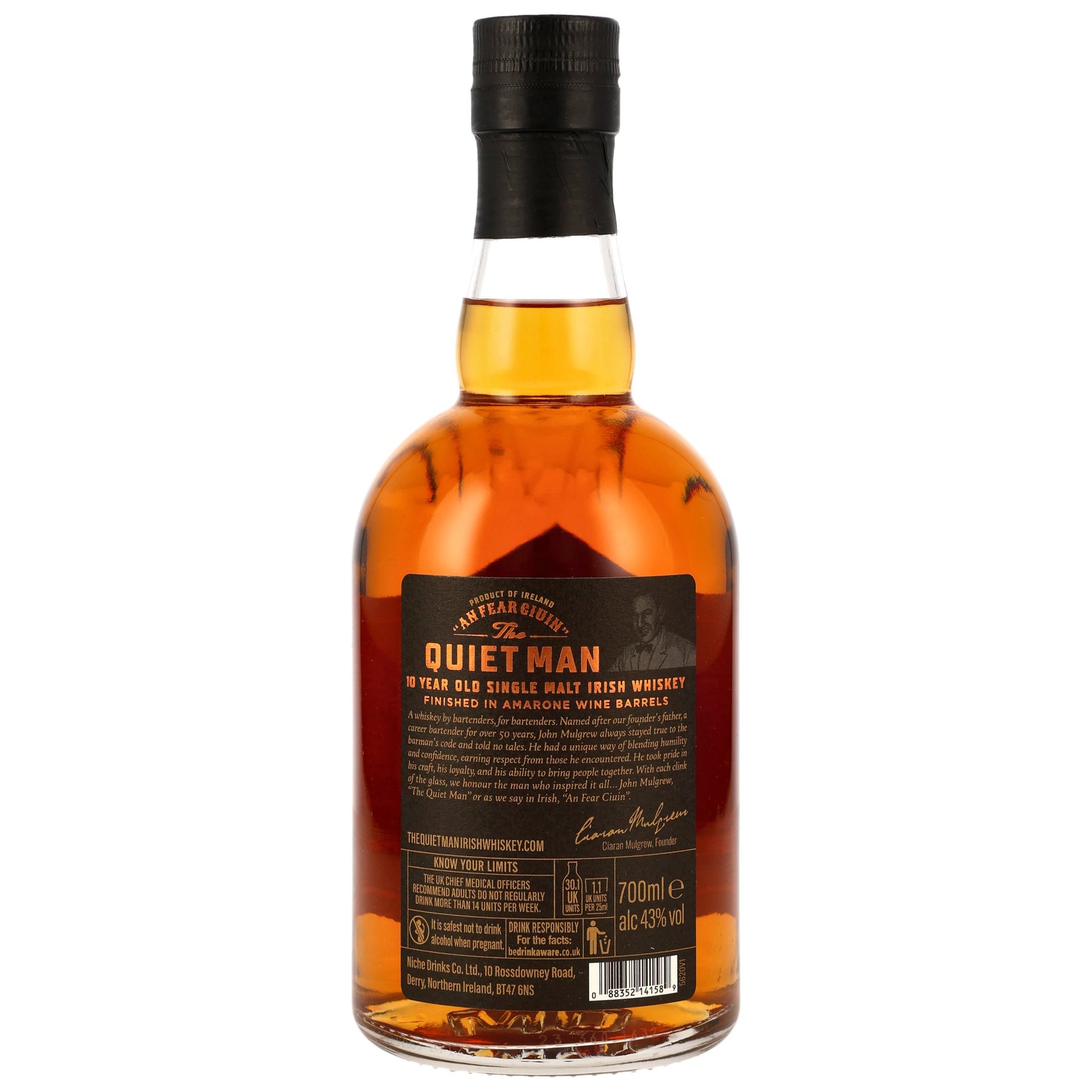 Quiet Man Barman`s Code - 10 Jahre - Amarone Wine Barrels Finish