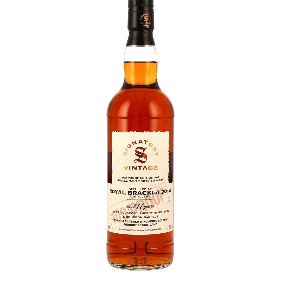 Royal Brackla 2014/2025 - 11 Jahre - 1st Fill Oloroso Sherry & Bourbon Casks - Signatory 100 PROOF Edition #67