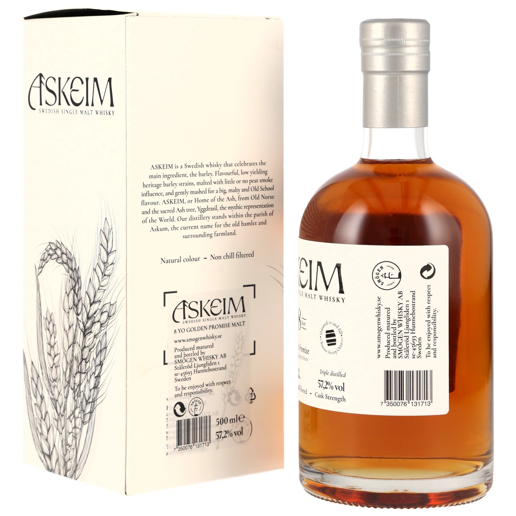 Smögen Askeim 8 Jahre - Golden Promise - Triple Distilled - Swedish Single Malt