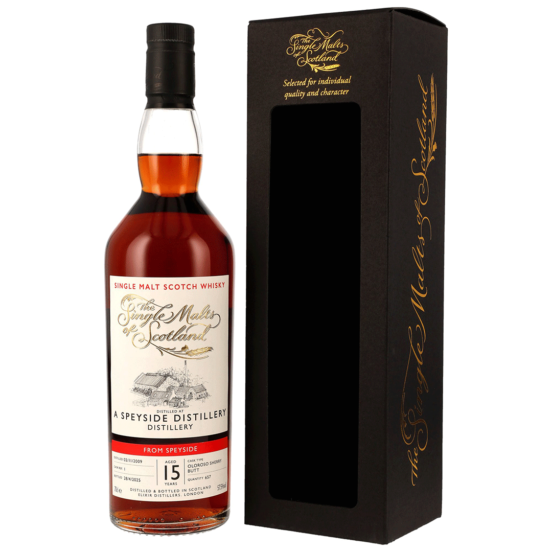 A Speyside Distillery 2009/2025 - 15 Jahre - Oloroso Sherry Butt - Fassnummer 1 - The Single Malts of Scotland