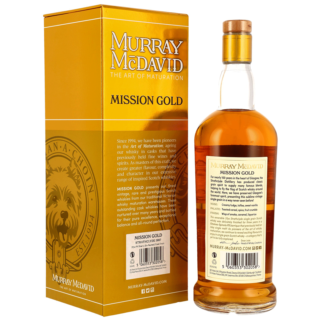 Strathclyde 1987/2025 - 37 Jahre - Single Grain - PX Sherry Barrique (Ex-Peated) Finish - Murray McDavid