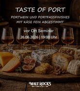 Taste of Port - Portwein und Portfassfinishes mit Käse fein abgestimmt - vor Ort Seminar am 26.06.2026