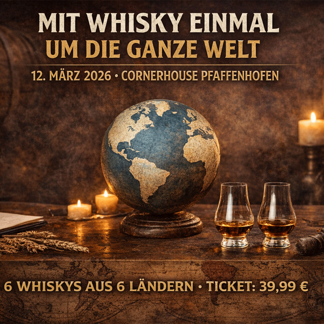 Mit Whisky einmal um die ganze Welt - Tasting im Cornerhouse Pfaffenhofen am 12.03.2026