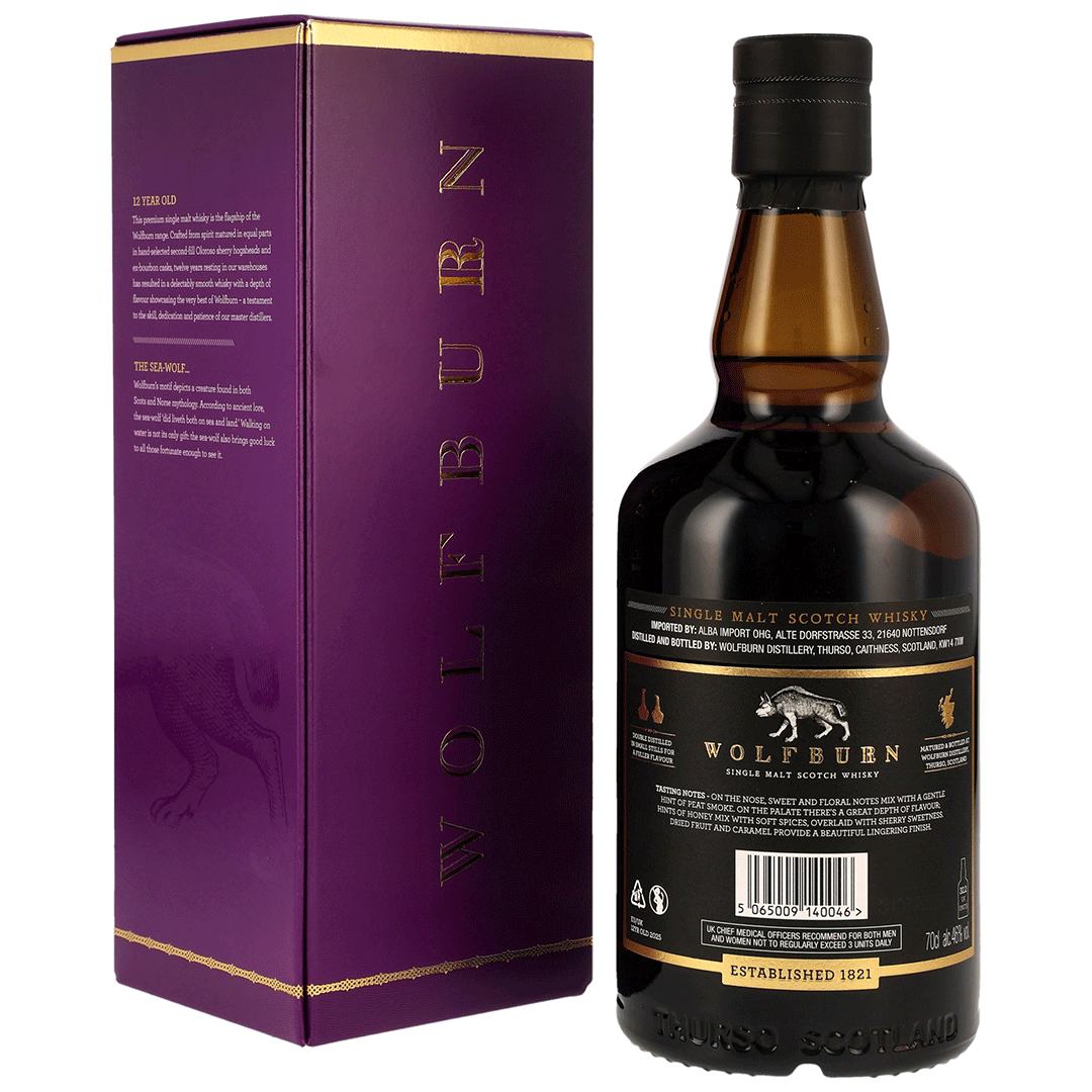 Wolfburn 12 Jahre - Bourbon & Oloroso Sherry Casks - Highland Single Malt Scotch Whisky
