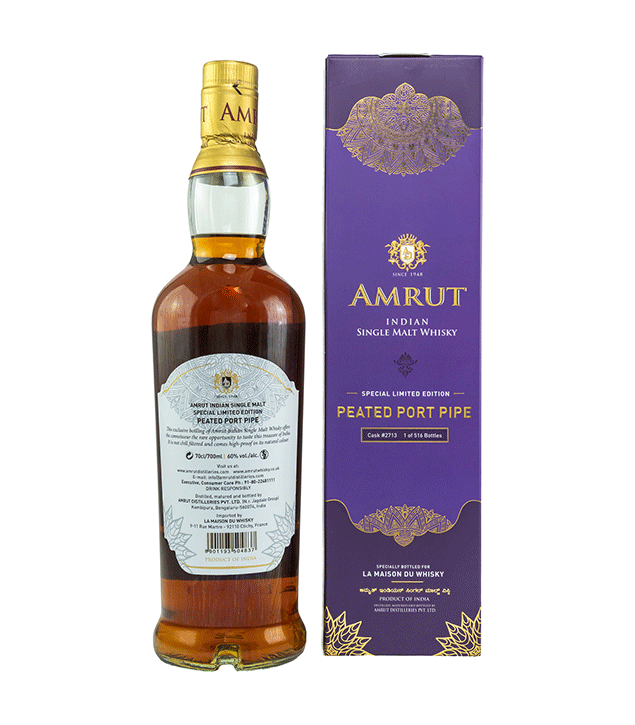 Amrut 2014/2020 - 6 Jahre - Peated Port Pipe - Fassnummer 2713