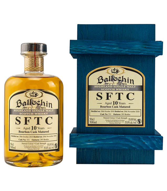 Ballechin 2010/2020 - Straight from the Cask - Bourbon Cask Nr. 331