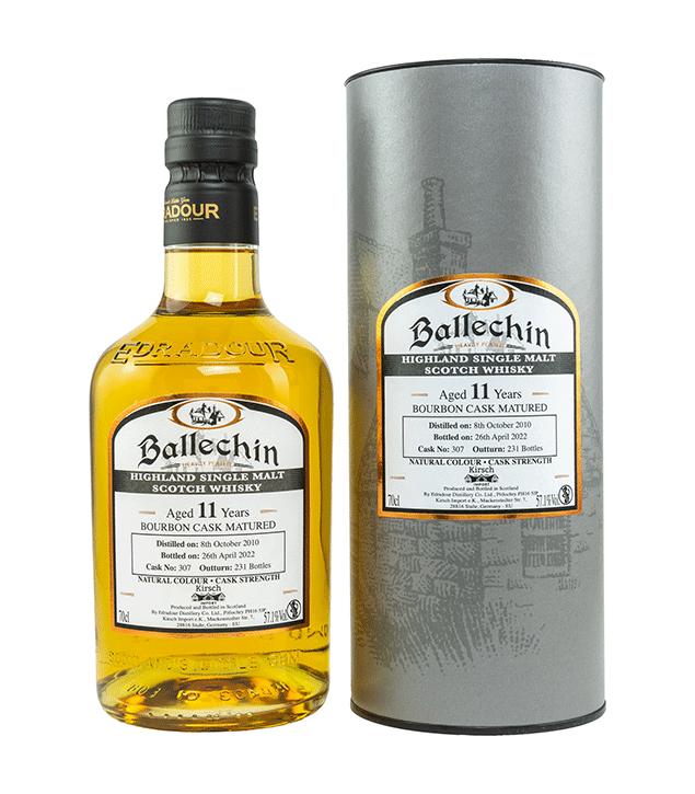Ballechin 2010/2022 - 11 Jahre - Bourbon Cask Matured - Fassnummer 307