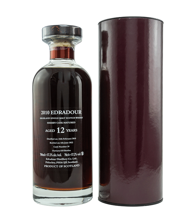 Edradour 2010/2022 - 12 Jahre - Natural Cask Strength - Fassnummer 39 - Ibisco Sherry