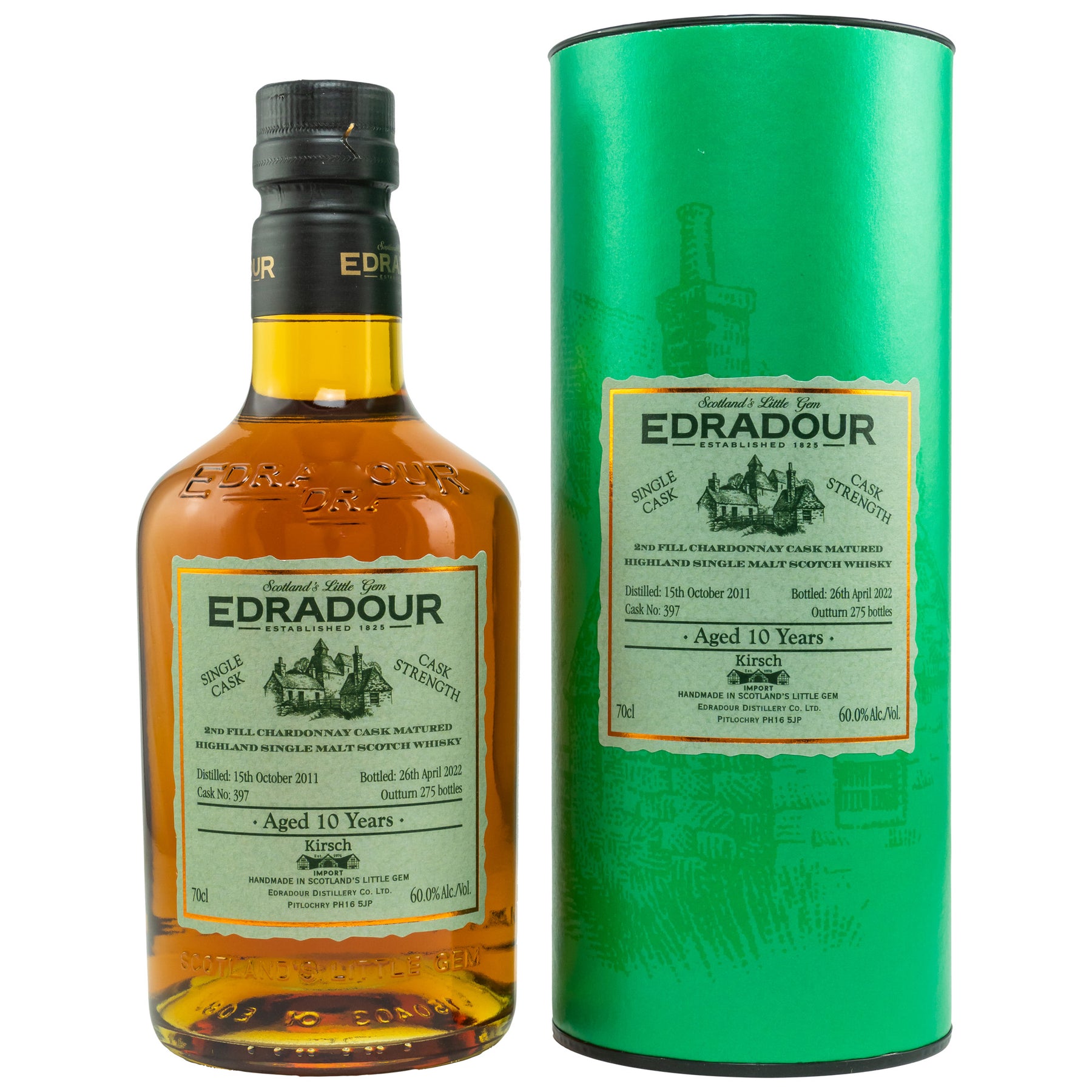 Edradour 2011/2022 - 10 Jahre - Chardonnay Cask - Fassnummer 397