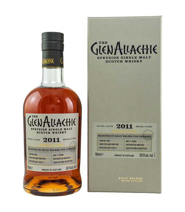 GlenAllachie 2011/2022 - 11 Jahre - Ruby Port Pipe - Fassnummer 7463