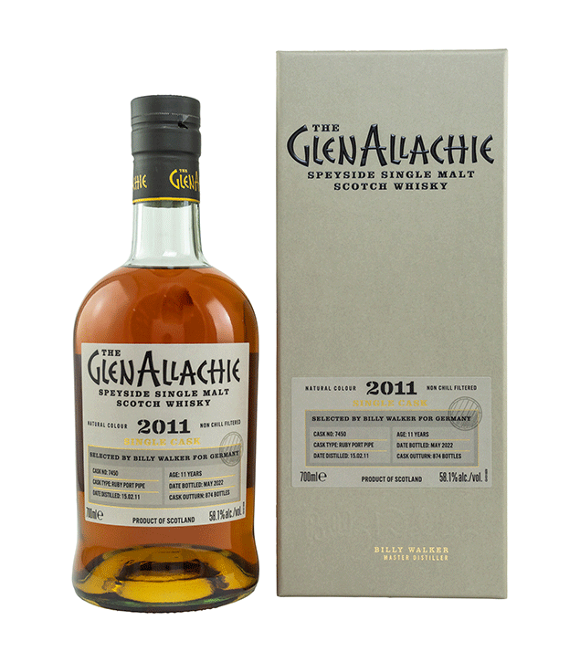 GlenAllachie 2011/2022 - 11 Jahre - Ruby Port Pipe - Fassnummer 7450