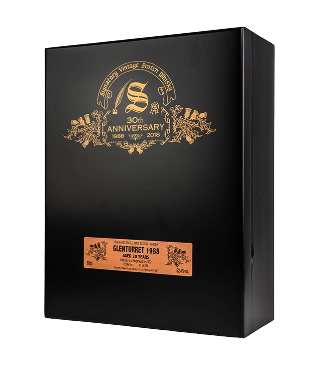 Glenturret 1988/2018 - 30 Jahre - 30th Anniversary + 2 Gläser - Signatory Vintage