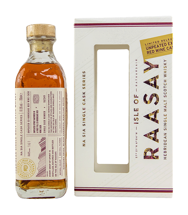 Isle of Raasay Single Malt Whisky - Single Cask #18/249 - First Fill Bordeaux Red Wine